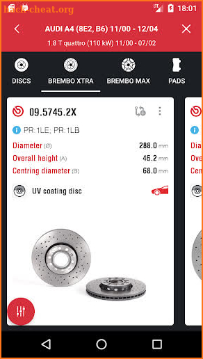 Brembo Parts screenshot