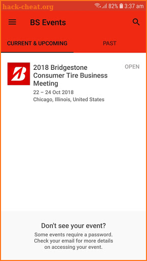 Bridgestone Events screenshot