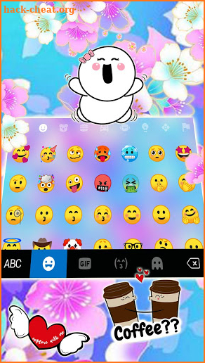 Bright Flowers 2 Keyboard Background screenshot