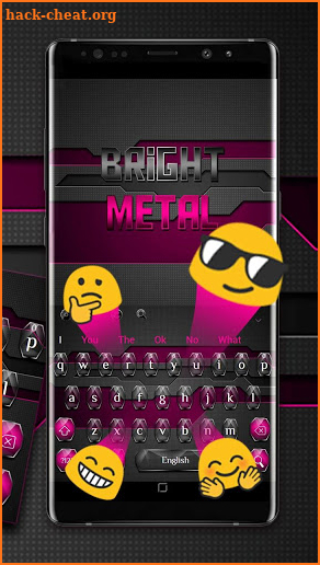 Bright Metal Black Pink Keyboard screenshot