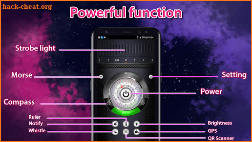 Brightest Flashlight : with Map, Compass, QR Code screenshot