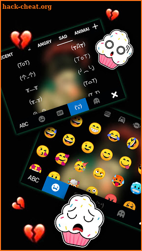 Broken Heart Girl Keyboard Background screenshot