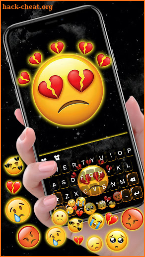 Broken Heart Gravity Keyboard Background screenshot