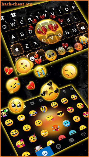 Broken Heart Gravity Keyboard Background screenshot