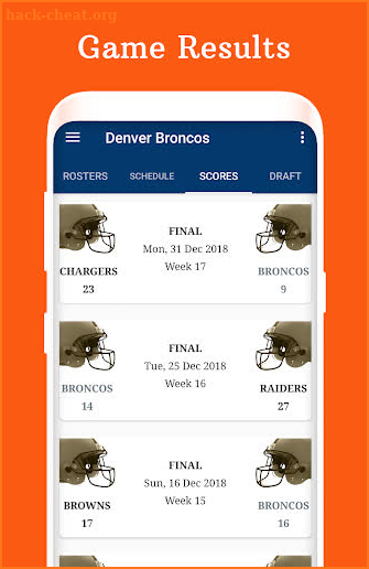 Broncos - Football Live Score & Schedule screenshot