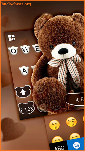 Brown Teddybear Keyboard Theme screenshot