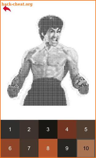 Bruce Lee Color by Number - Pixel Art Game screenshot