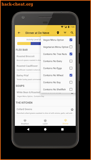 BruinFeed: UCLA dining menu browser screenshot