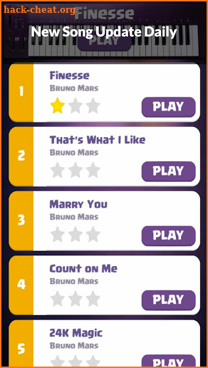 Bruno Mars - Finesse Piano Tiles screenshot