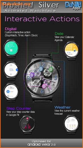 Brushed Silver HD Watch Face screenshot