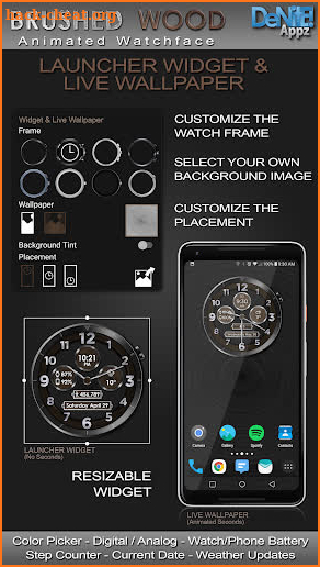 Brushed Wood HD Watch Face screenshot