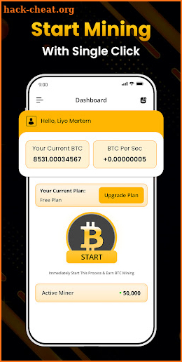 BTC Mining Crypto Cloud Miner screenshot