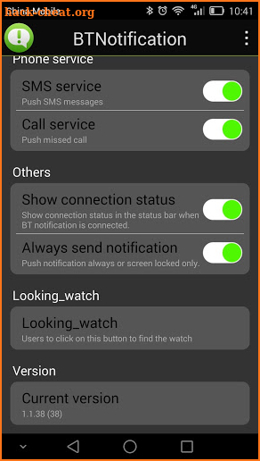 BTNotification screenshot