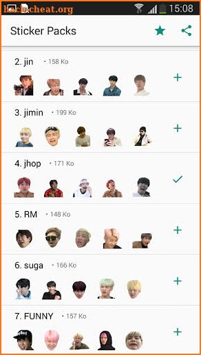 Bts K-Pop Stickers For Whatsapp screenshot