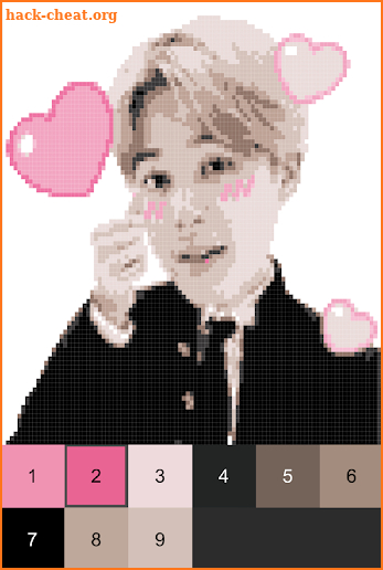 BTS Oppa Coloring In 8bit Pixel screenshot