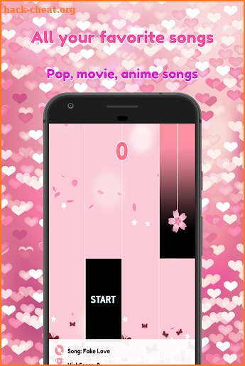 BTS Pink Piano Tiles screenshot