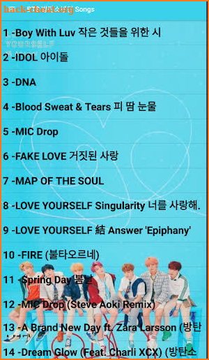 BTS Songs ( Offline - 70 Songs ) screenshot