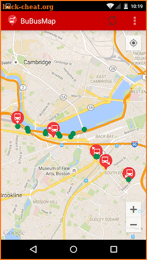 BU Bus Tracker screenshot