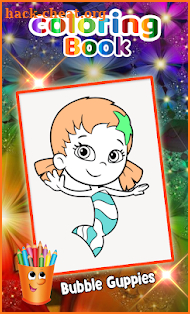 Bubble Guppies Coloring book Drawing Game screenshot