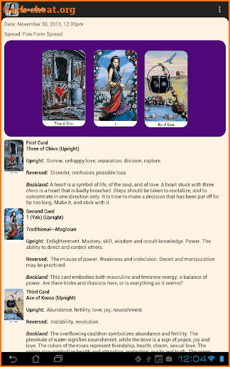 Buckland Romani Tarot screenshot