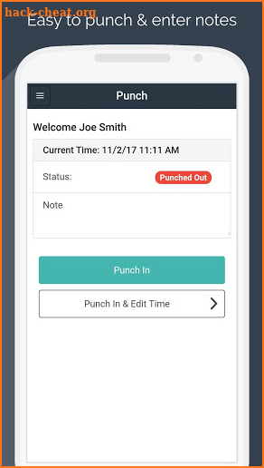 Buddy Punch Time Clock screenshot