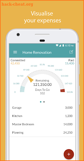 Budget My Reno: renovation remodeling cost manager screenshot