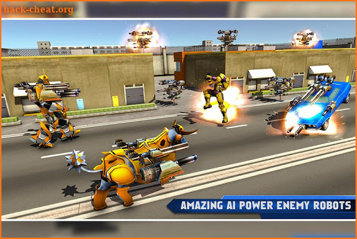 Bull Robot Car Transforming Games: Robot Shooting screenshot