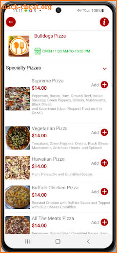 Bulldogs Pizza screenshot