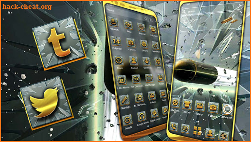 Bullet Broken Glass Theme screenshot