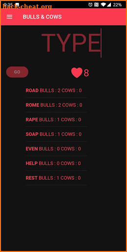 Bulls and Cows ( Ad free ) by 3fellas Inc. screenshot