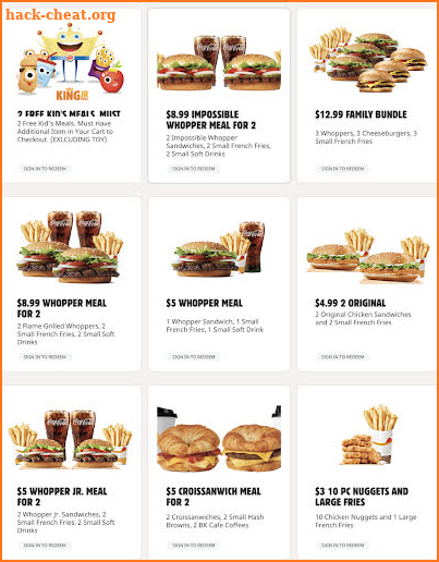 Burger King Restaurants Coupons Deals screenshot