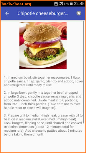 Burger recipes for free app offline with photo screenshot