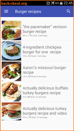 Burger recipes for free app offline with photo screenshot