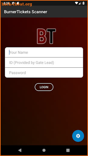 BurnerTickets Check-In screenshot