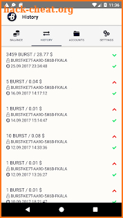 Burstcoin Wallet screenshot