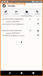 Burstcoin Wallet screenshot
