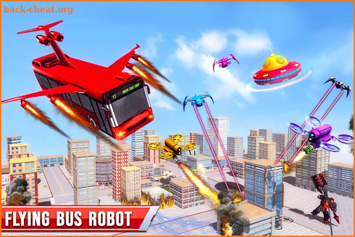 Bus Robot Car 3d - Hammer Robot Transforming Game screenshot