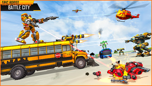 Bus Robot Car Game: Space Robot Transform War screenshot