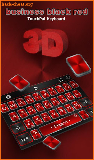 Business Black Red Keyboard Theme screenshot