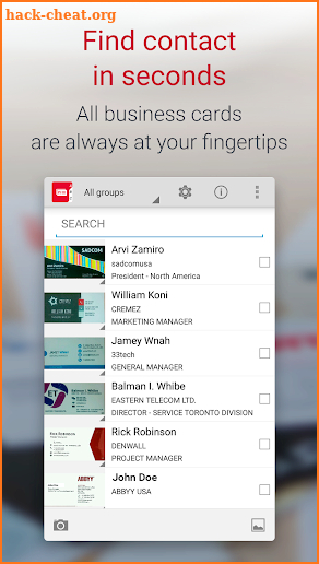 Business Card Reader Free - Business Card Scanner screenshot