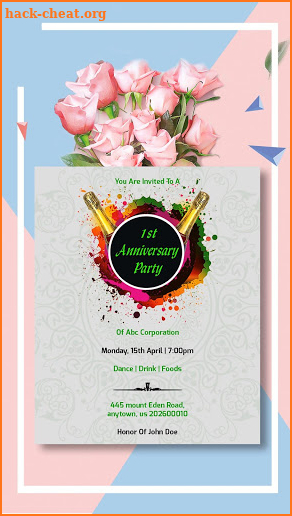 Business Invitation Card Maker, DIY Design Ideas screenshot