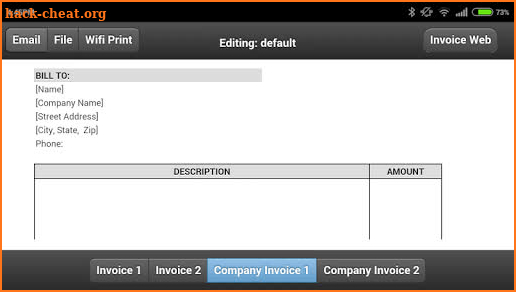 Business Invoice screenshot