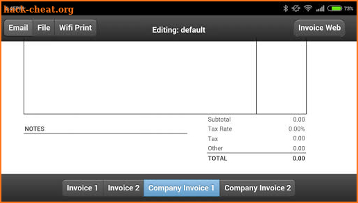 Business Invoice screenshot