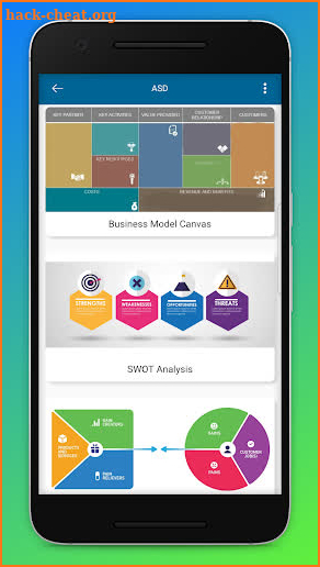 Business Model Canvas PDF Export SWOT FREE screenshot