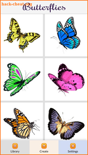 Butterflies Color by Number - Pixel Art Game screenshot