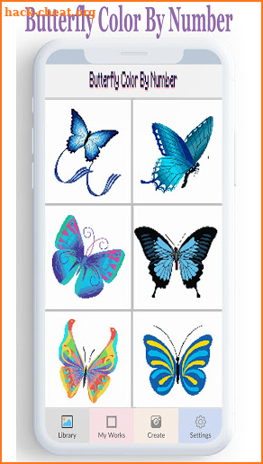 Butterfly Color By Number, butterfly coloring . screenshot