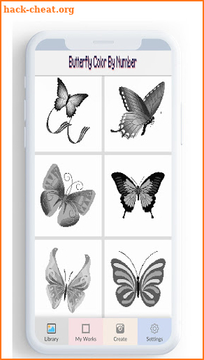 Butterfly Color By Number, butterfly coloring . screenshot