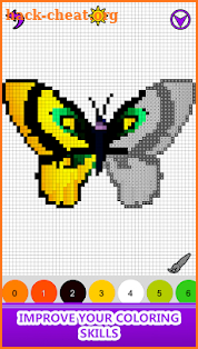 Butterfly Color by Number - Pixel Art Sandbox Draw screenshot