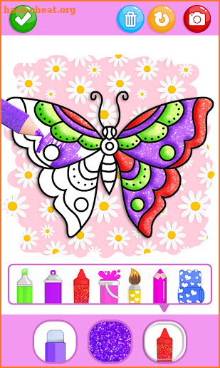 Butterfly Coloring Glitter screenshot