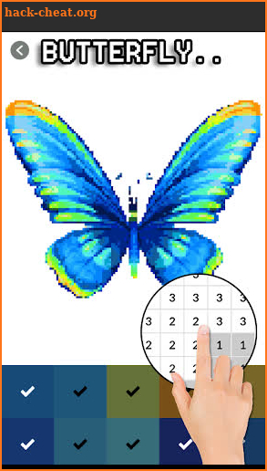 Butterfly Cross Stitch Color By Number: Pixel Art screenshot